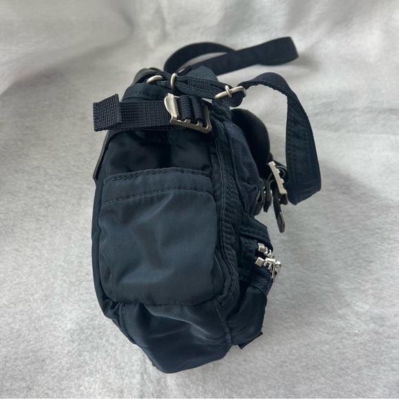 SACAI x Yoshida PORTER NAVY BLUE Mini Tote Bag w/ Crossbody Strap Japan - Picture 7 of 15